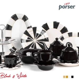 طقم عشاء  53 قطعة ماركة بورسر التركية، خامه ستون وير