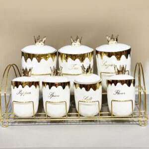 Alternative view of طقم توابل تاج بورسلين  7 قطعة