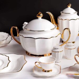 طقم سفره 62ق فول جولد صينى مطلي بالذهب