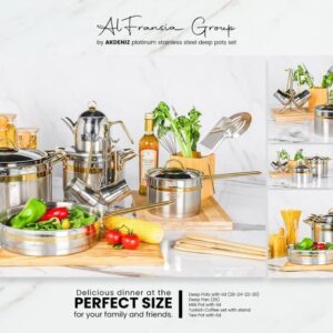 طقم حلل استانلس هيستورى17ق من Akdinez التركيه