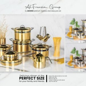 طقم حلل استانلس هيستورى17ق من Akdinez التركيه