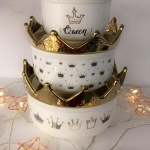 Alternative view of طقم تلاجه بورسلين بغطاء تاج ذهبي SH