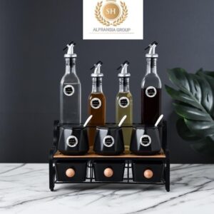 Alternative view of أطقم توابل ١١ قطعه علي حامل استيل SH