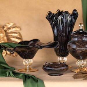 طقم ضيافه مورانو إيطالي ٥ قطع SH