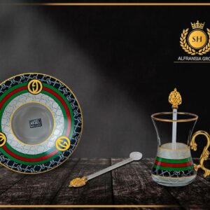 Alternative view of طقم تقديم شاي بالصينيه و الملاعق ١٩ قطعه تركي SH