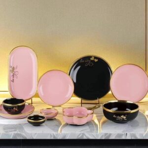 طقم عشاء 31 قطعه بورسلين حرارى مستورد🤩