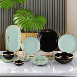 Alternative view of طقم عشاء 31 قطعه بورسلين حرارى مستورد🤩