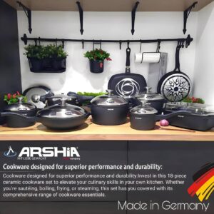 طقم تيتانيوم ARSHIA ألمانى 18ق