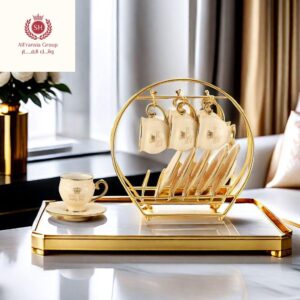 Alternative view of طقم قهوة13ق علي حامل جولد